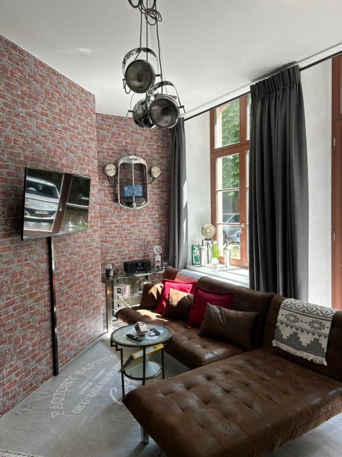 Ruhige Wohnung Im Fabrikstil In Chemnitz Dış mekan fotoğraf